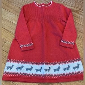 Baby Boden alpaca/llama sweater dress 18/24 months